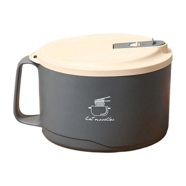 Stainless Noodle Box 1100Ml Cooker Bowl with Lid and Handle Filterable Design Grade Stainless Cover Lightweight Portable | Instant Noodle Soup Container Dinnerware Set,Tableware,Cutlery Set,Ceramic P
