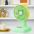 thumbnail image 1 of Ventilador de escritorio mini recargable por USB con luz LED, ventilador portátil de mano para dormitorio, oficina y viajes, silencioso, compacto y versátil., 1 of 7