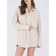 thumbnail image 5 of Camisa Holgada de Punto Gofre con Mangas Murciélago para Mujer, con Botones y Sobrecamisa. Color Albaricoque L, 5 of 8