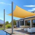 thumbnail image 6 of 10ft Heavy Duty Shade Sail Pole, 3" Steel Sun Shade Pole for Outdoor Patio, Deck, Playground, Backyard, with Adjustable D-Ring Clamp and Hardware - Grey, 6 of 9