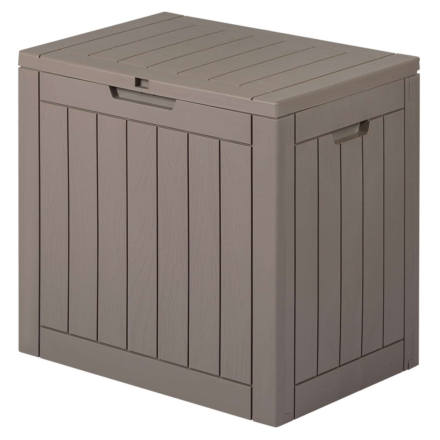 Devoko 32 Gallon Outdoor Box Deck Plastic Resin Storage Box, Gray