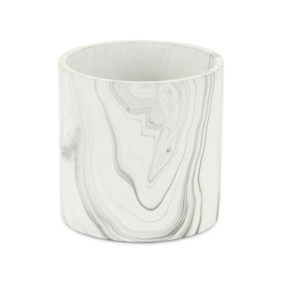 Cheungs Marmoreal White Ceramic Marble Pot Medium