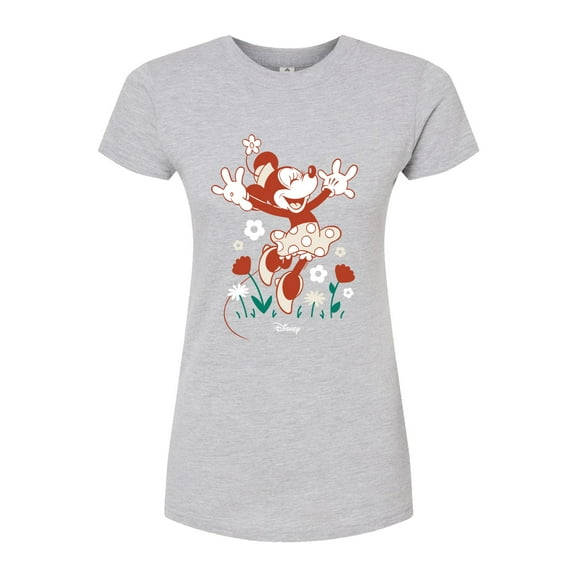 Disney - Minnie Flowers - Juniors Fitted Graphic T-Shirt