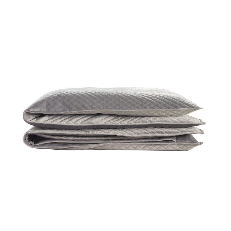 BlanQuil Quilted Weighted Blanket Grey 20lb Walmart