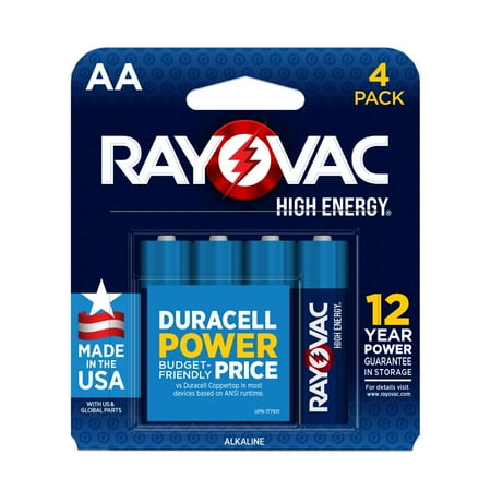 Rayovac High Energy AA Batteries (4 Pack), Double A Batteries
