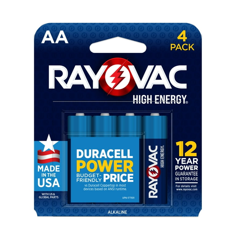 High Energy Premium Alkaline AA Batteries, 4/Pack High Energy Premium Alkaline AA Batteries, 4/Pack