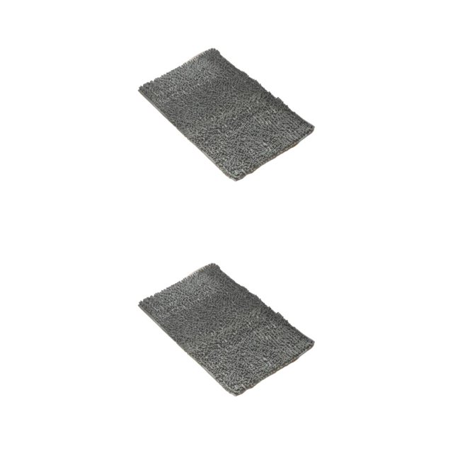 Bewildely Alfombra De Chenilla De Poliéster - Absorción Rápida Y Fuerte Sin Derrame Textura Absorbente Gris Claro 40cm * 60cm gris claro 40 cm * 60 cm 2Conjunto