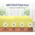 thumbnail image 6 of ROYALE LINENS 300 Thread Count 100% Long Staple Combed Cotton Fitted Sheet King - Super Soft Deep Pocket Bottom Sheet - Fitted Sheets Only - Elastic Sheets (King, Yellow), 6 of 10