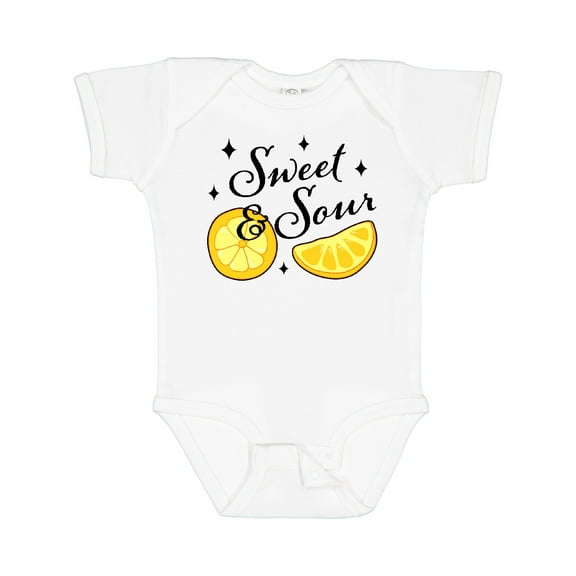 Inktastic Sweet & Sour with Sparkles Boys or Girls Baby Bodysuit