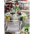 thumbnail image 4 of Outdoor Tablecloth with Umbrella Hole and Zipper, St. Patrick's Day Round Table Cloth 60 Inch Waterproof Tablecloth, Vintage Cute Cat Beer Green Clovers Picnic Table Cover for Patio Camping, 4 of 7