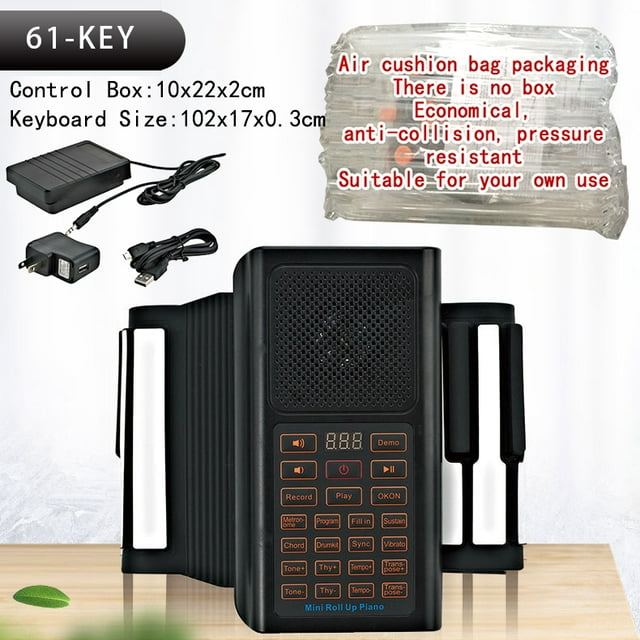 Electronic Hand Roll Piano 49 61 88 Key Beginner Keyboard Instruments Kids Learning Toys for Children Boys Musical Girls Music 61 Key-(Opp Bag)