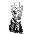 thumbnail image 5 of Tree Art,Abstract Face Tree Art, Woman Abstract Wall Decor,Metal Home Decoration, Figure Art 30*21cm, 5 of 5
