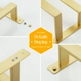 thumbnail image 3 of KOKOSIRI Bath Towel Bars Bathroom 2-Tiers Ladder Brushed Gold Towel Rails 24 Inches Towel Holders Wall Mounted Towels Shelves Rack Stainless Steel, B5008BG-L24, 3 of 9