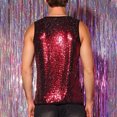 thumbnail image 4 of Fgnfyis Men's Stylish Sleeveless Tank Top for Active Trendy Sparkly Vest for Casual Wear and Fitness Activities Men Tank Tops Red XXL, 4 of 9
