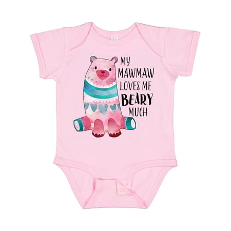 

Inktastic My Mawmaw Loves Me Beary Much with Cute Bear Gift Baby Boy or Baby Girl Bodysuit