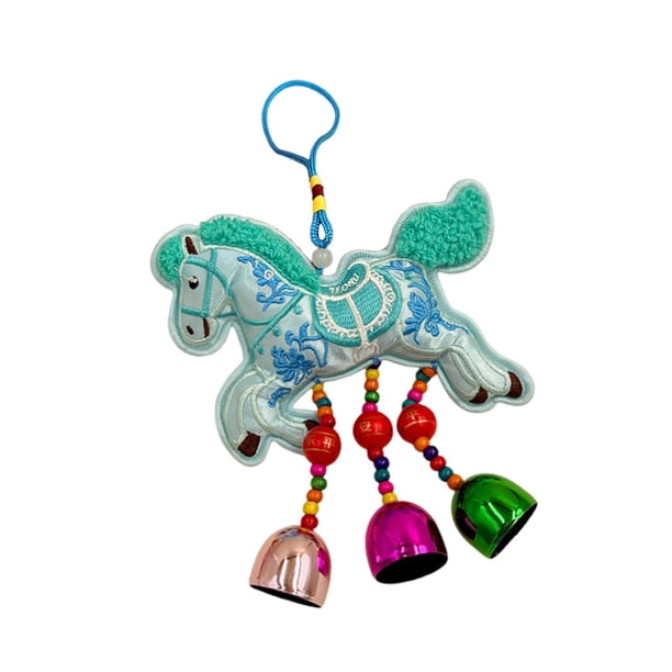 Adorno colgante de caballo de Año Nuevo chino con dibujos animados para el Festival de Primavera creativo Campanas