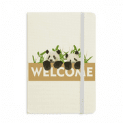 Welcome Panda Host Show Art Deco Fashion Notebook Official Fabric Hard Cover Classic Journal Diary