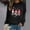 Black, variant on Azrian Womens Christmas Tops,Women's Fashion Loose Christmas Print Round Neck Sweater 2023 Deal on Sale Plus Size Clearance