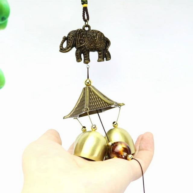 2 PCS Traditional Lucky Small Wind Chimes for Outside, Wind Bell and Sympathy Leaf Wind Chimes Indoor Garden Bell, Patio, Balcony