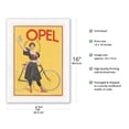 thumbnail image 2 of Opel Bicycles - The Winner (Die Siegerin) - Vintage Bicycle Poster c.1898 - Japanese Unryu Rice Paper Art Print (Unframed) 12 x 16 in, 2 of 4