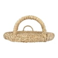 thumbnail image 6 of Bloomingville Decorative Handwoven 24" & 28" Oval Seagrass & Rattan Trays with Handles (Set of 2 Sizes), 6 of 7
