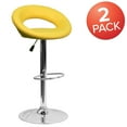 thumbnail image 5 of BizChair Contemporary Vinyl Orbit-Style Back Adjustable Height Barstool, Chrome Base (Set of 2), 5 of 11