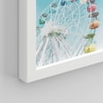 thumbnail image 5 of PixonSign Framed Wall Art Tropical Tree & Ferris Wheel Posters, Set of 4 Pastel Nature Blue & Pink Cloudy Sky Digital Art, Colorful Seascape Canvas Prints for Home Decor - 11"x14" White, 5 of 5