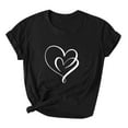 thumbnail image 5 of JIUKE Valentines Day Shirts for Women Casual Long Sleeve Graphic T-Shirts Crew Neck Summer Plain Tops, 5 of 7