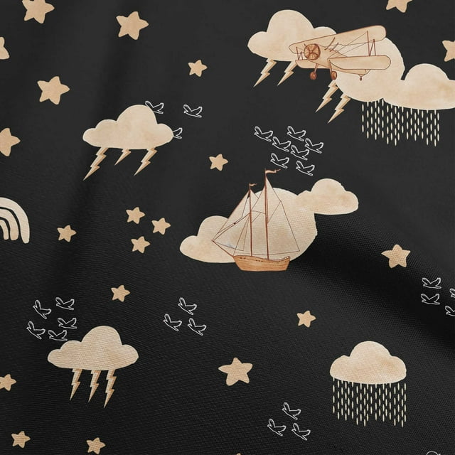 oneOone Rayon Light Peach Fabric Kids Craft Projects Decor Fabric Printed By The Yard 56 Inch Wide