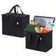 thumbnail image 1 of VENO Paquete de 2 bolsas térmicas y bolsas de comestibles aisladas para entrega de alimentos, refrigerador plegable, bolsas de compras reutilizables para comestibles con cremallera, plegable, resisten, 1 of 5