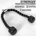 thumbnail image 2 of Synergee Tricep Rope Universal Cable Machine Attachment. Available in Single or Dual-Ended Rope with Rubber Stoppers for Pulldowns, Presses, Curls and Extensions., 2 of 6