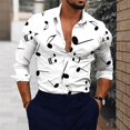 thumbnail image 1 of Camisas populares retro góticas para hombre, camisas con botones, moda colorida, casuales, para exteriores, camisas con botones, diseño de diseñador, nuevo estilo, 1 of 6
