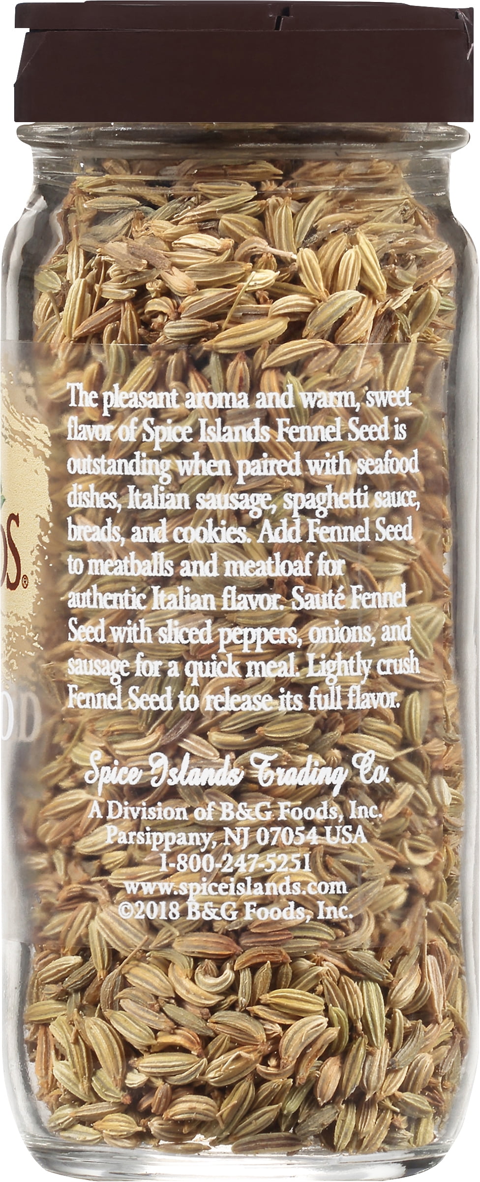 (3 pack) Spice Islands Fennel Seed, Kosher, 1.8 oz