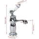 thumbnail image 3 of Grifo de lavabo retro, grifo de cerámica de latón, grifo mezclador antiguo vintage, grifo de agua fría/caliente, decoración de repuesto para cocina, baño, plateado brillar  Electrónica, 3 of 3