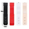 thumbnail image 2 of 1/8Pcs Women 1 Row 3 Hooks Adjustable Underwear Accessories Belt Buckle Bra Extension Buckles Strap Hook Clip Expander Bra Extender 8PCS BLACK, 2 of 8