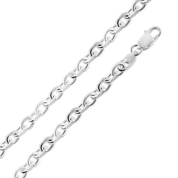 925 Sterling Silver High Polished Forzatina Diamond-Cut 150 4.6mm Chain Italy 26" Jewelry Female