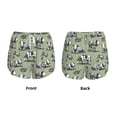 thumbnail image 3 of Yiaed Farm Cows Print Women's Running Shorts with Liner 3 Zipper Pockets Elastic Workout Athletic Gym Yoga Shorts-X-Large, 3 of 7