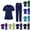 #02 Navy, variant on Womens Scrub Sets Stretch 2 Piece Uniforms Suit Nursing Fitted V Neck Short Sleeve Top with Cargo Jogger Style Pants, #02 Fluorescent Green, XL