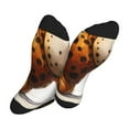 thumbnail image 5 of Bingfone Compression Socks for Women and Men Long Socks for Running Athletic Cycling Nurse- Cartoon Cheetah With Attitude, 5 of 7