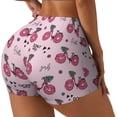 thumbnail image 2 of Kdxio Bike with Donut Wheels Print Workout Shorts for Women Seamless Soft Smooth Gym Yoga Scrunch Active Shorts, 2 of 9