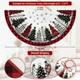 thumbnail image 5 of FlareFable 24Inch Plaid Linen Christmas Tree Skirt Decorations, Round Xmas Cover for Christmas Party Mat Indoor, Fun Home Tree Skirt, Perfect Winter Holiday Christmase Decorations, 5 of 9