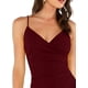 thumbnail image 3 of Vestido de mujer sexy con cuello en V asimétrico con pliegues laterales Fokelyi WRMH-218-83, 3 of 5