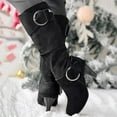 thumbnail image 6 of YLYL Women Knee High Boots Buckle Wide Calf Chunky Mid Heel Side Zipper Dressy Fall Winter Boots, 6 of 7