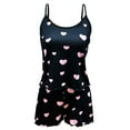 thumbnail image 6 of Women's Pajama Sets Trendy Valentine'S Day Lace Trim Set with Shorts Heart Pattern Sleepwear, 6 of 8