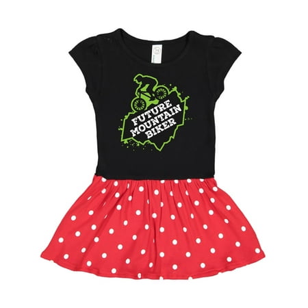 

Inktastic Mountain Biking Future Mountain Biker Gift Toddler Girl Dress