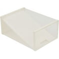 thumbnail image 2 of Home Basics Plastic 2 Pair Shoe Box With Divider, Clear, 13.75x9.5x6 Inches, 2 of 5