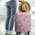 thumbnail image 2 of Pink French Bulldog Love Heart Luggage Cover Fashion Suitcase Cover Baggage Covers Fit 25-28 Inch Luggage (Go Travel), 2 of 5