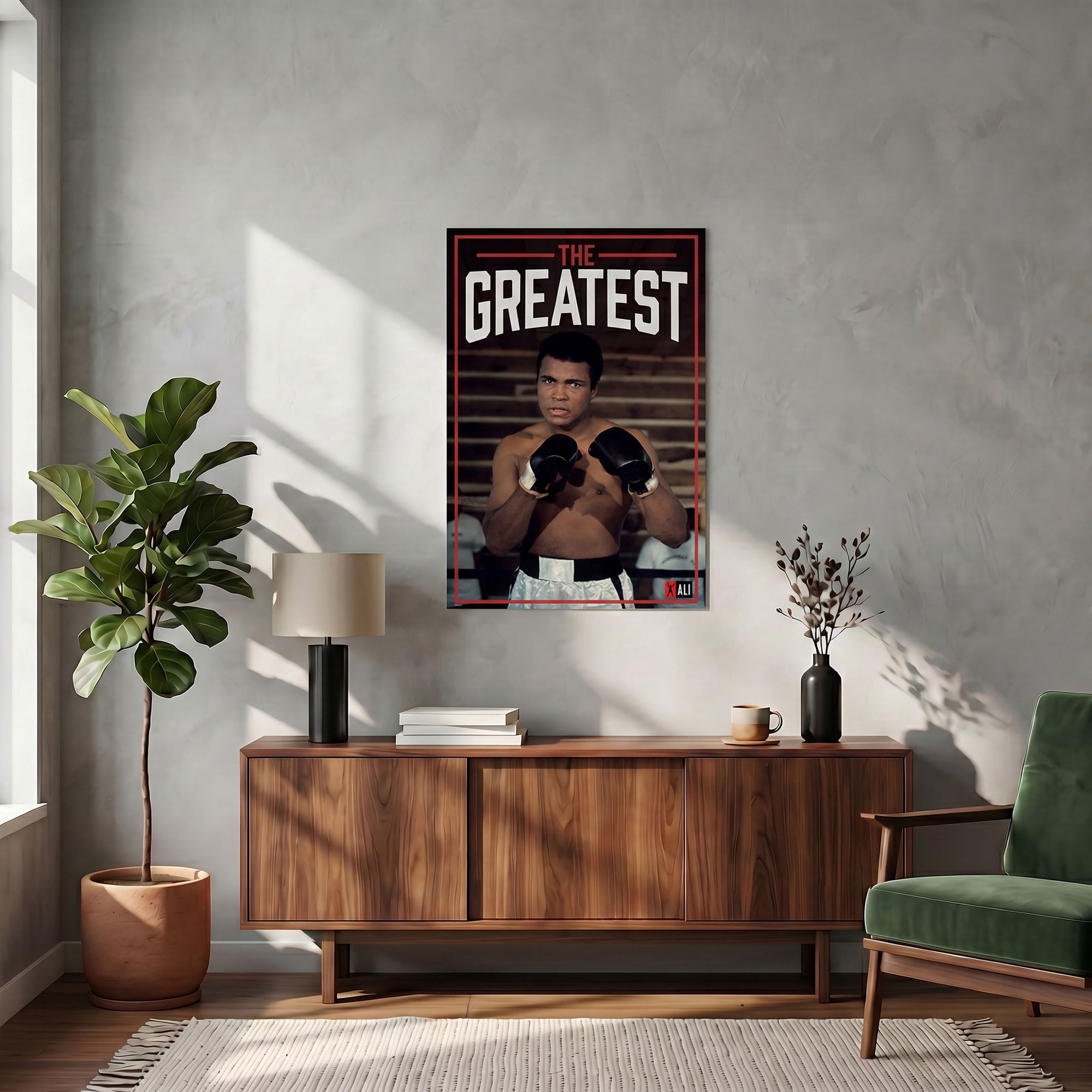 Pyramid : Muhammad Ali: The Greatest Training - 24x36 Poster Print - Iconic Photo, Boxer Artwork, Licensed Wall Decor, Premium Fan Collectible