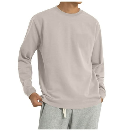 eileial Mens Shirts Long Sleeve Sun Protection T-Shirt Lightweight Fishing Shirts(Khaki XXL)