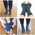 thumbnail image 3 of Wolfrail Toe Separator Yoga Gym Sports Massage Foot Alignment Socks 2 Pairs, 3 of 5